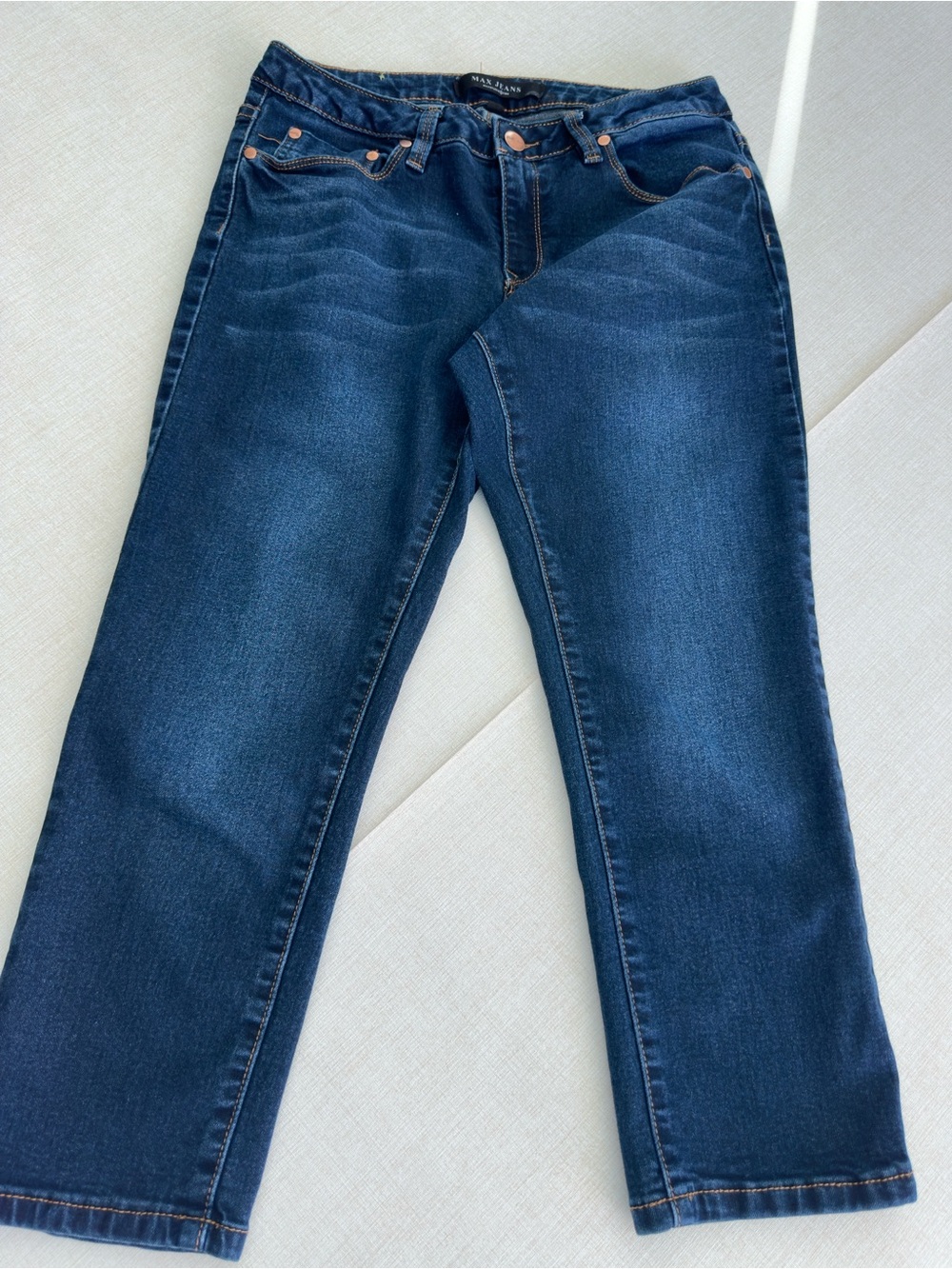 Max Jeans Women's Straight Leg in Deep Indigo